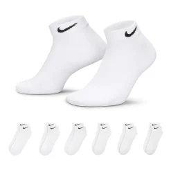 Nike Everyday Cushioned Unisex Adult Multi-Pack 6 Pair Low Cut Socks