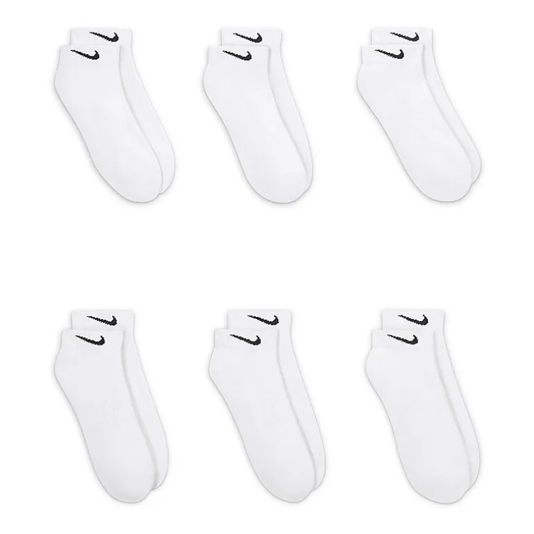 Nike Everyday Cushioned Unisex Adult Multi-Pack 6 Pair Low Cut Socks