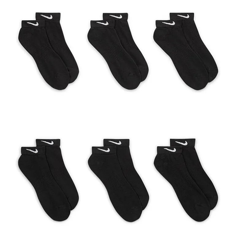 Nike Everyday Cushioned Unisex Adult Multi-Pack 6 Pair Low Cut Socks