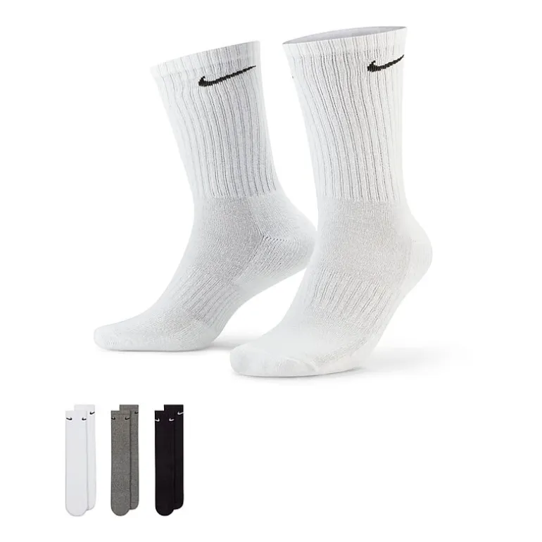 Nike Everyday Cushioned Unisex Adult 3 Pair Crew Socks