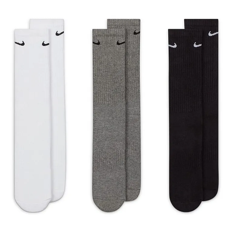 Nike Everyday Cushioned Unisex Adult 3 Pair Crew Socks