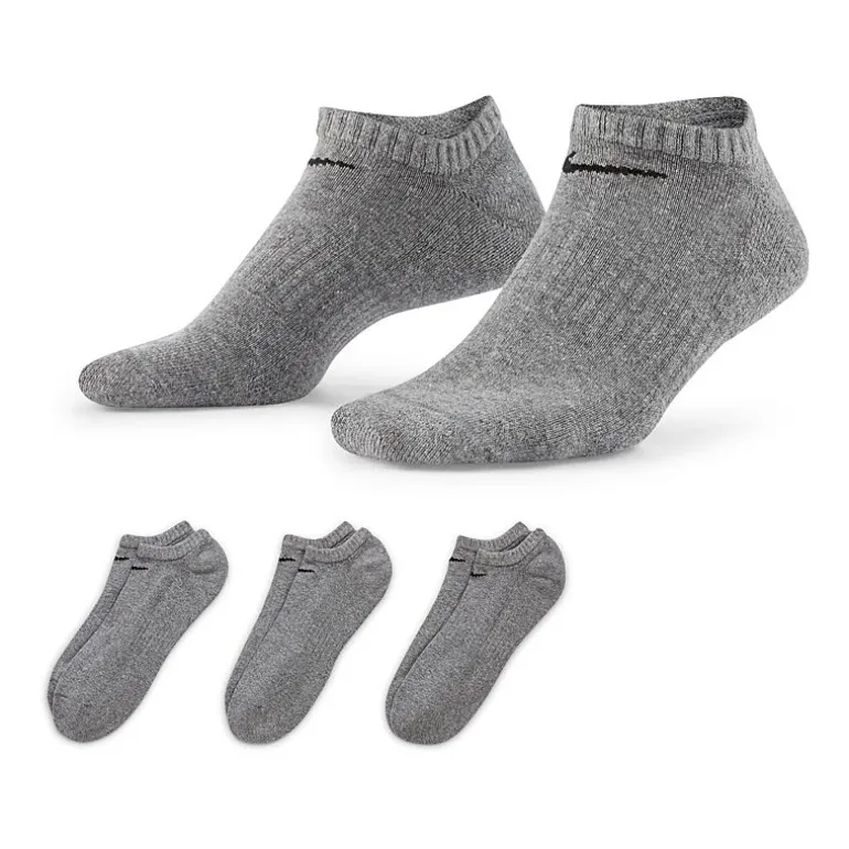 Nike Everyday Cushioned Unisex Adult Multi-Pack 3 Pair No Show Socks