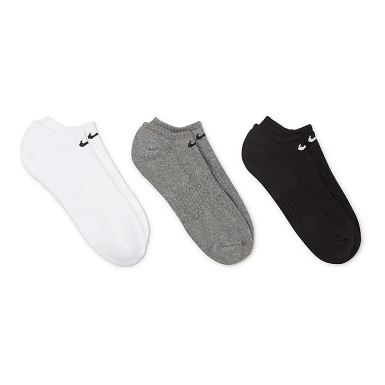 Nike Everyday Cushioned Unisex Adult Multi-Pack 3 Pair No Show Socks