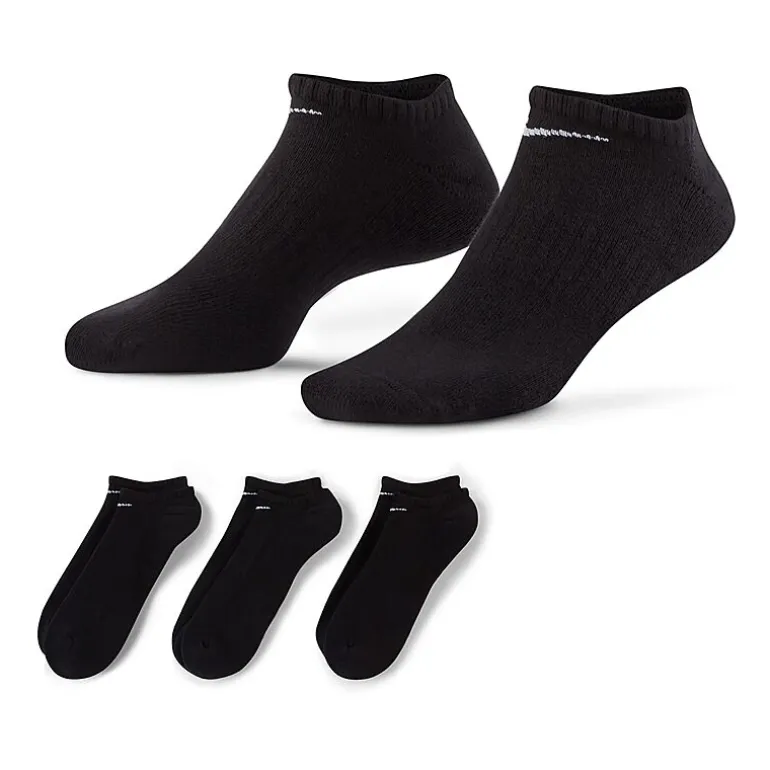 Nike Everyday Cushioned Unisex Adult Multi-Pack 3 Pair No Show Socks