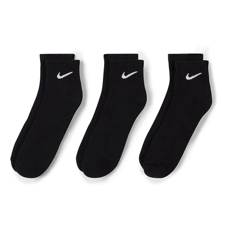 Nike Everyday Cushioned Unisex Adult Multi-Pack 3 Pair Quarter Ankle Socks