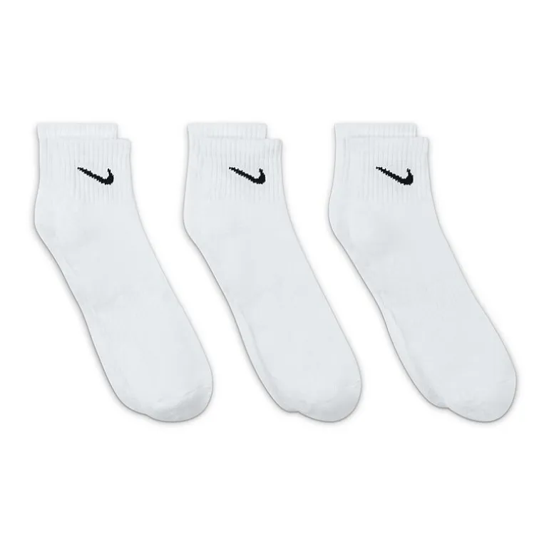 Nike Everyday Cushioned Unisex Adult Multi-Pack 3 Pair Quarter Ankle Socks