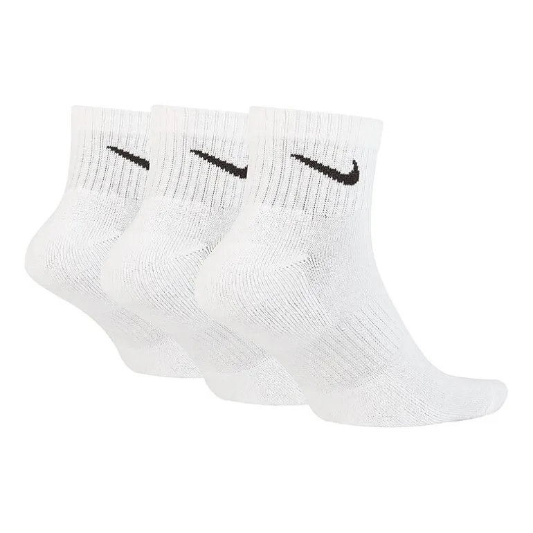 Nike Everyday Cushioned Unisex Adult Multi-Pack 3 Pair Quarter Ankle Socks