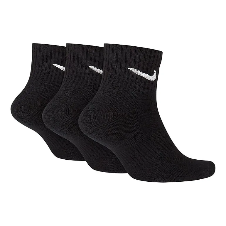 Nike Everyday Cushioned Unisex Adult Multi-Pack 3 Pair Quarter Ankle Socks