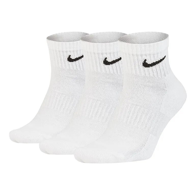 Nike Everyday Cushioned Unisex Adult Multi-Pack 3 Pair Quarter Ankle Socks