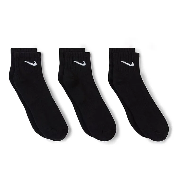 Nike Everyday Cushioned Unisex Adult Multi-Pack 3 Pair Quarter Ankle Socks