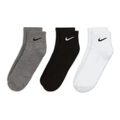 Nike Everyday Cushioned Unisex Adult Multi-Pack 3 Pair Quarter Ankle Socks