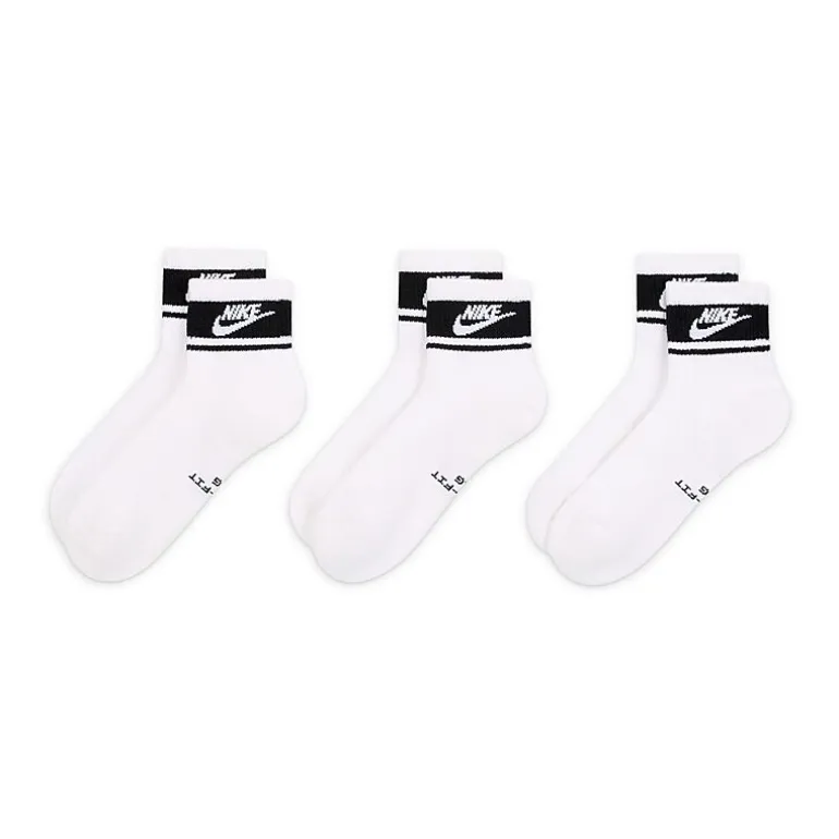 Nike Everyday Elevated Unisex Adult 3 Pair Quarter Ankle Socks