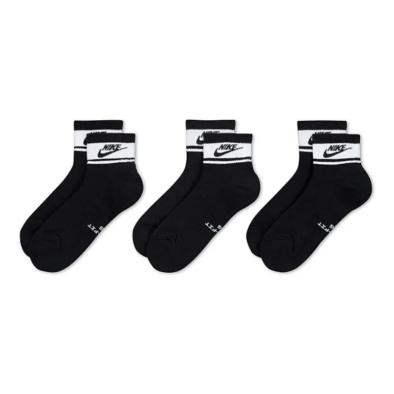 Nike Everyday Elevated Unisex Adult 3 Pair Quarter Ankle Socks