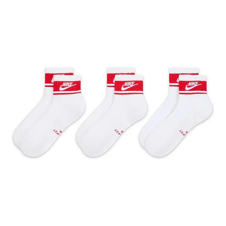 Nike Everyday Elevated Unisex Adult 3 Pair Quarter Ankle Socks