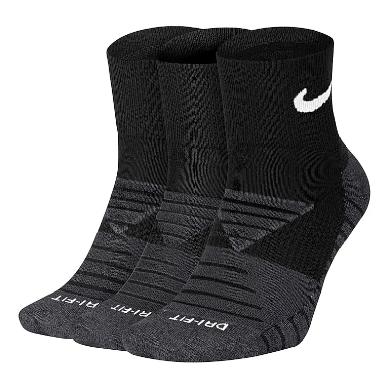Nike Everyday Max Cushioned Unisex Adult Multi-Pack 3 Pair Quarter Ankle Socks