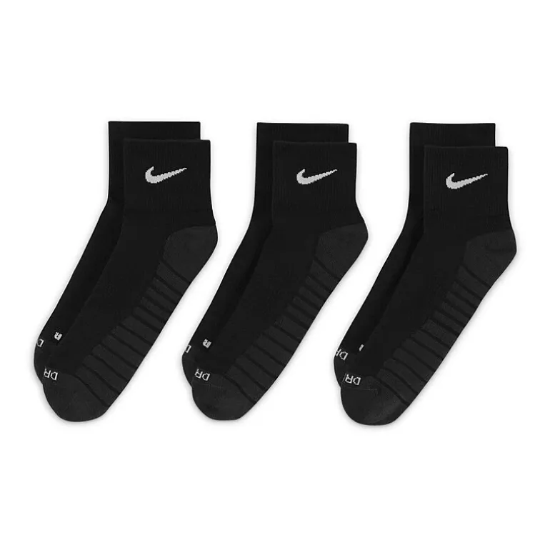 Nike Everyday Max Cushioned Unisex Adult Multi-Pack 3 Pair Quarter Ankle Socks
