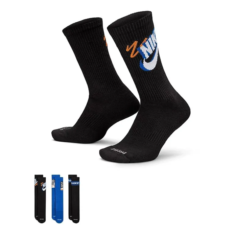 Nike Everyday Plus Athletic Unisex Adult 3 Pair Crew Socks