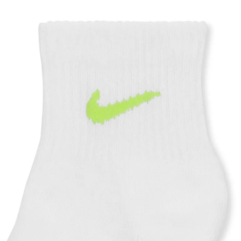 Nike Everyday Plus Cushioned Unisex Adult Breathable Multi-Pack 6 Pair Quarter Ankle Socks