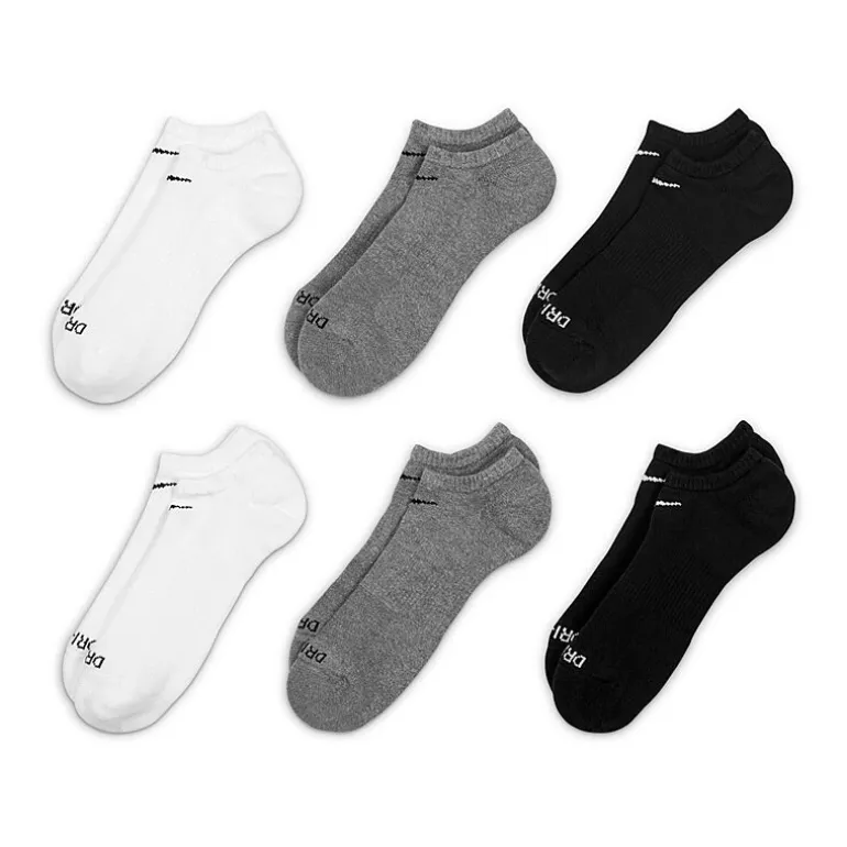 Nike Everyday Plus Cushioned Unisex Adult Multi-Pack 6 Pair No Show Socks