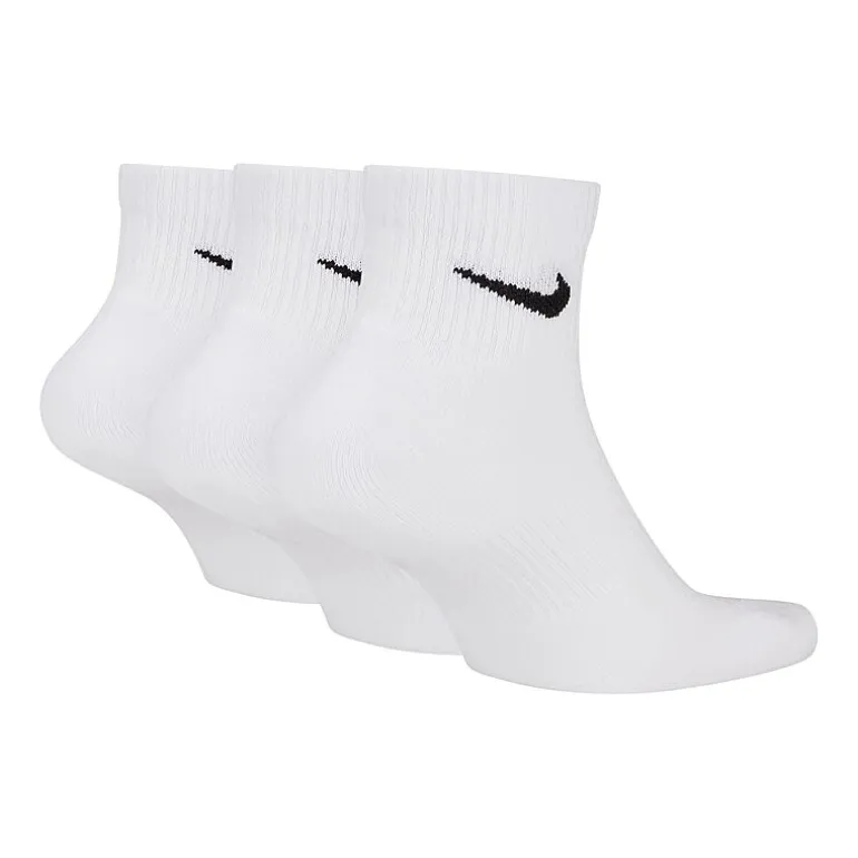 Nike Everyday Plus Cushioned Unisex Adult Breathable Multi-Pack 3 Pair Quarter Ankle Socks