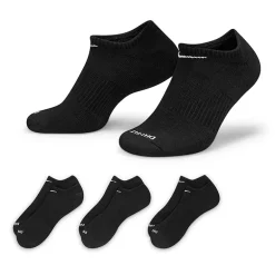 Nike Everyday Plus Cushioned Unisex Adult Multi-Pack 3 Pair No Show Socks