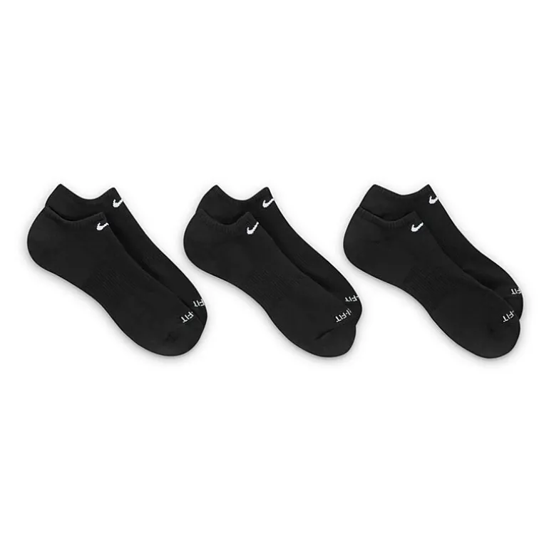 Nike Everyday Plus Cushioned Unisex Adult Multi-Pack 3 Pair No Show Socks
