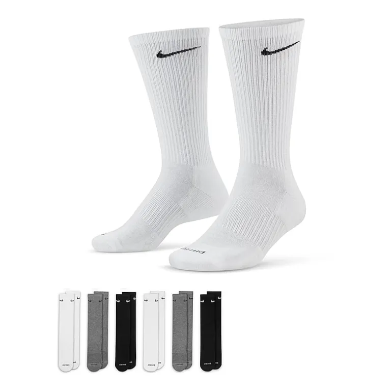 Nike Everyday Plus Cushioned Unisex 6 Pair Crew Socks