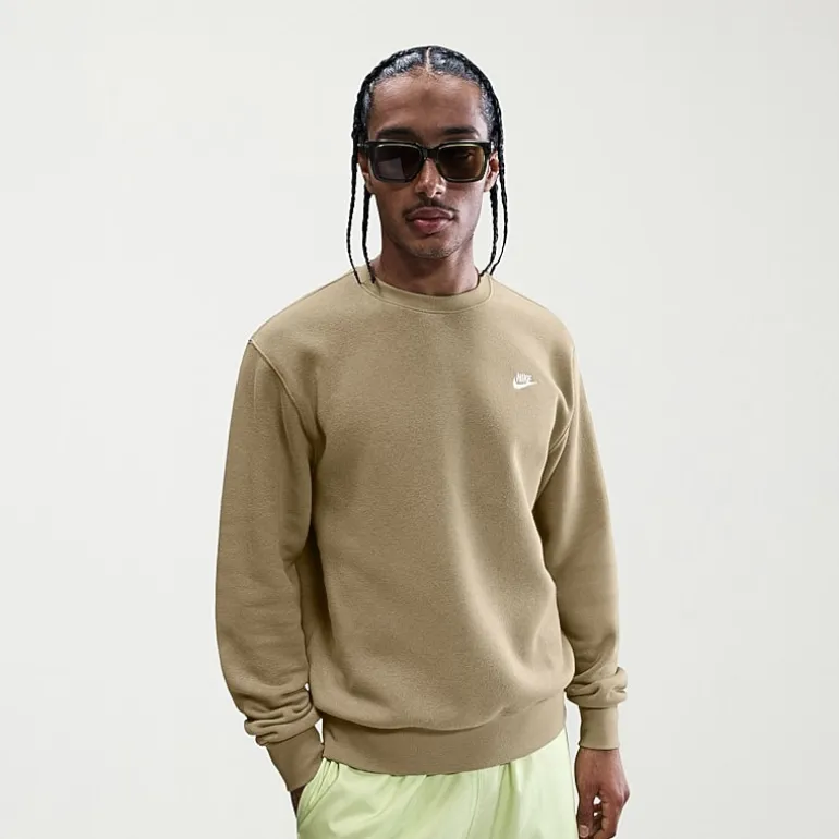 Nike Fleece Mens Crew Neck Long Sleeve Sweatshirt