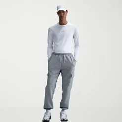 Nike Fleece Mens Cuffed Mid Rise Regular Fit Active Cargo Pant
