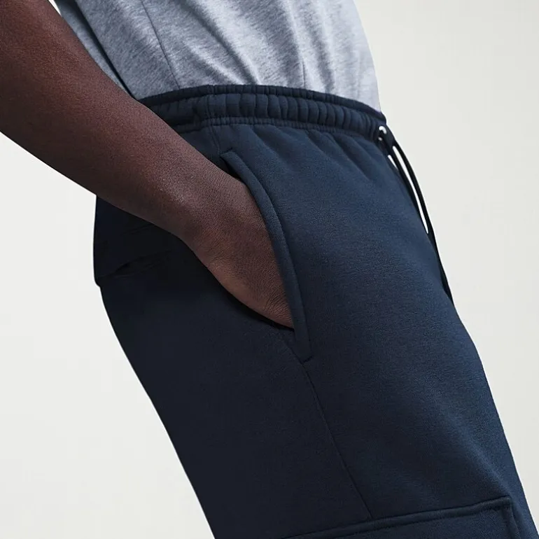 Nike Fleece Mens Cuffed Mid Rise Regular Fit Active Cargo Pant