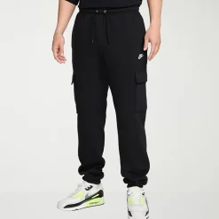 Nike Fleece Mens Cuffed Mid Rise Regular Fit Active Cargo Pant