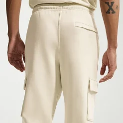 Nike Fleece Mens Cuffed Mid Rise Regular Fit Active Cargo Pant