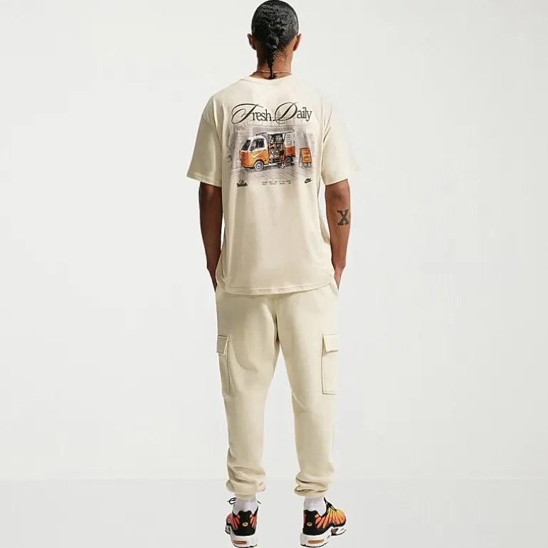Nike Fleece Mens Cuffed Mid Rise Regular Fit Active Cargo Pant