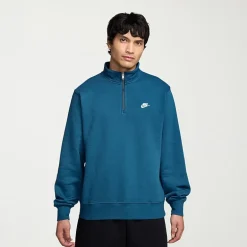 Nike Fleece Mens Mock Neck Long Sleeve Sweatshirt