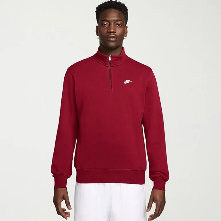 Nike Fleece Mens Mock Neck Long Sleeve Sweatshirt