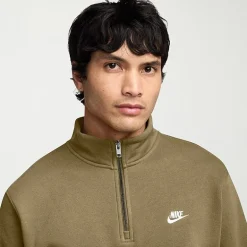 Nike Fleece Mens Mock Neck Long Sleeve Sweatshirt