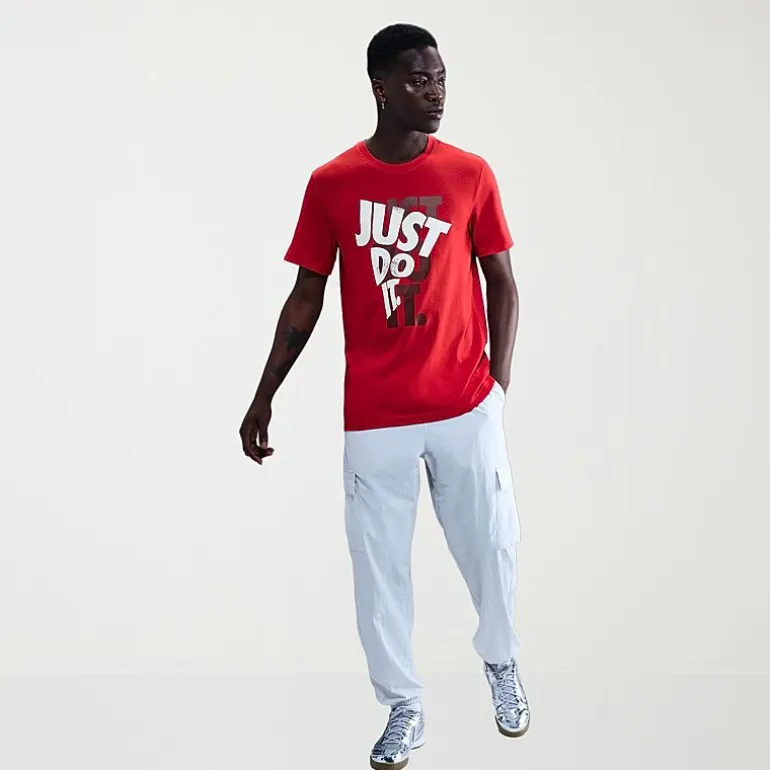 Nike Just Do It Mens Crew Neck Short Sleeve Regular Fit Big and Tall Graphic T-Shirt
