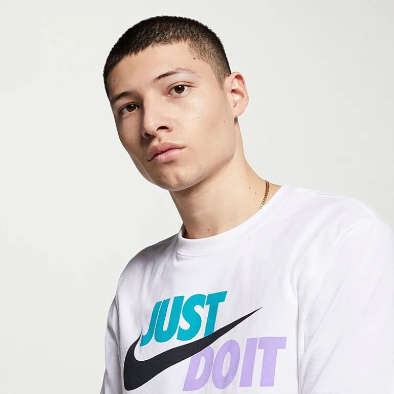 Nike Just Do It Mens Crew Neck Short Sleeve Classic Fit Big and Tall Graphic T-Shirt