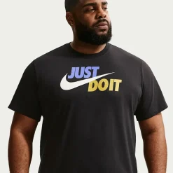 Nike Just Do It Mens Crew Neck Short Sleeve Classic Fit Big and Tall Graphic T-Shirt