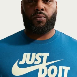 Nike Just Do It Mens Crew Neck Short Sleeve Classic Fit Big and Tall Graphic T-Shirt