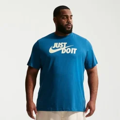 Nike Just Do It Mens Crew Neck Short Sleeve Classic Fit Big and Tall Graphic T-Shirt