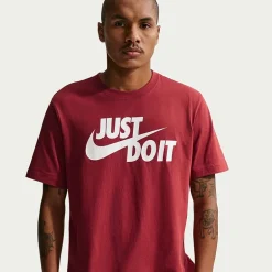 Nike Just Do It Mens Crew Neck Short Sleeve Classic Fit Big and Tall Graphic T-Shirt