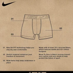 Nike Little & Big Kid Boys 3 Pack Boxer Briefs 9n0845-W1w