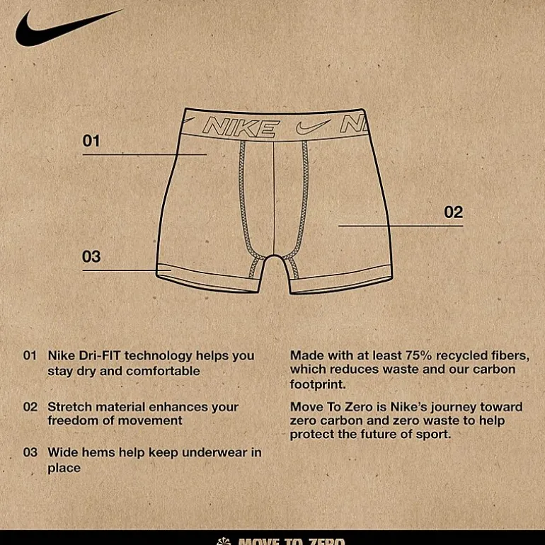Nike Little & Big Kid Boys 3 Pack Boxer Briefs 9n0845-W1w