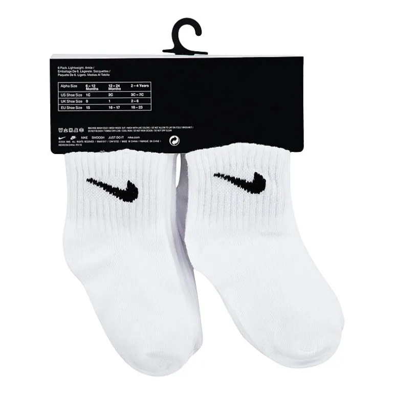 Nike Little & Big Kid Boys 6 Pair Quarter Ankle Socks