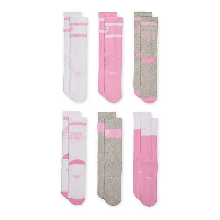 Nike Little & Big Kid Unisex 6 Pair Crew Socks