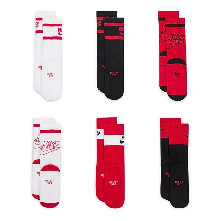 Nike Little & Big Kid Unisex 6 Pair Crew Socks