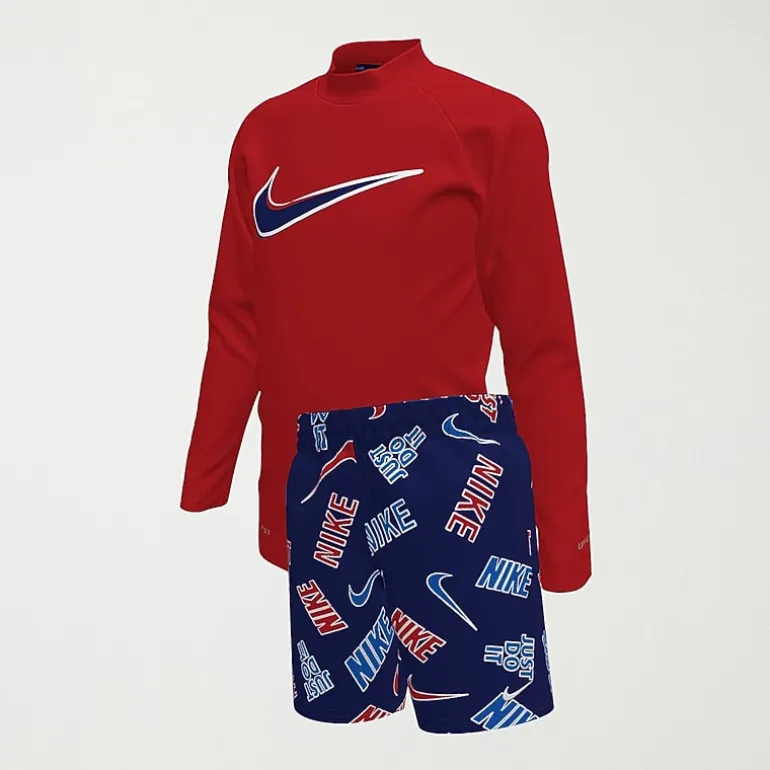 Nike Little Boys UV Protection Logo 2-pc. Rash Guard Set