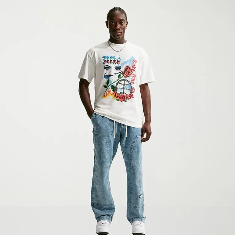 Nike Mens Crew Neck Short Sleeve Regular Fit Graphic T-Shirt