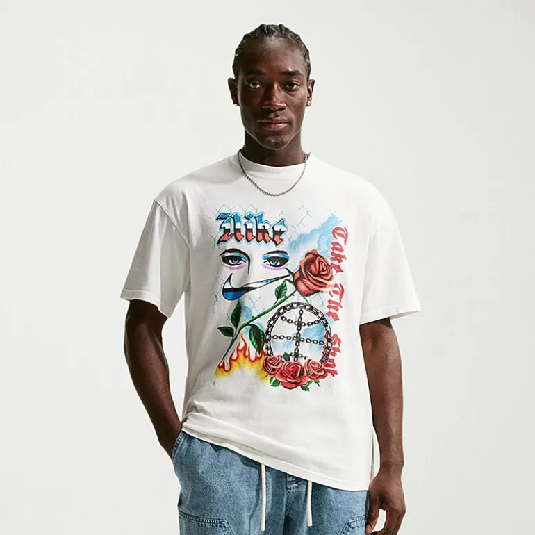 Nike Mens Crew Neck Short Sleeve Regular Fit Graphic T-Shirt